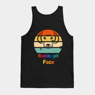 Vintage resting pit face dog Tank Top